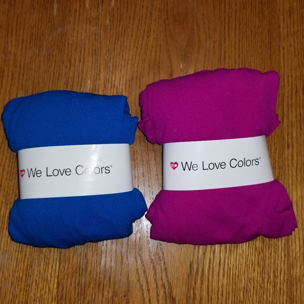 NWT Plus Size Tights Fuchsia and Turquoise